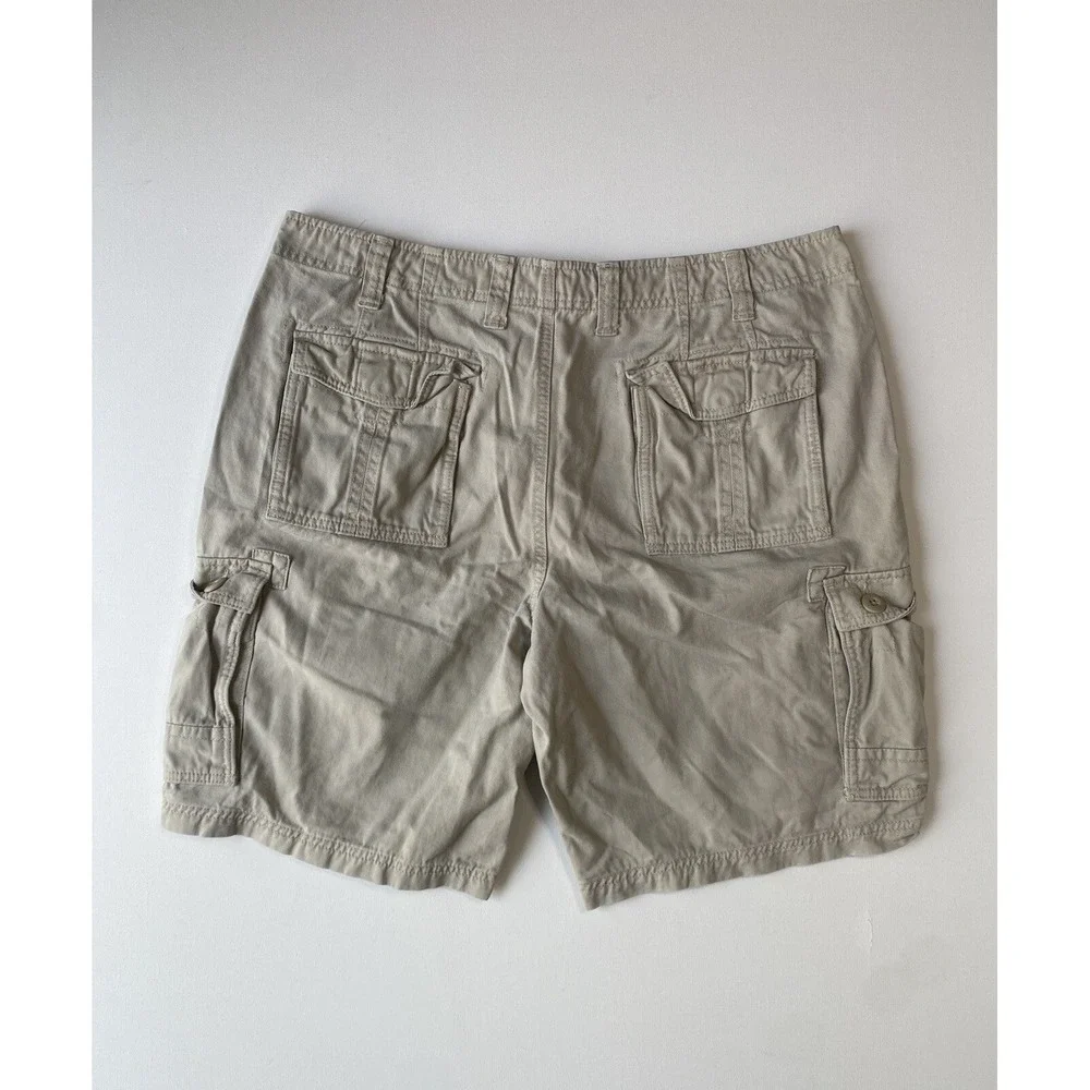 Eddie Bauer Cargo Shorts Men 38x10 Utility Canvas Cotton Pockets Outdoor Camping